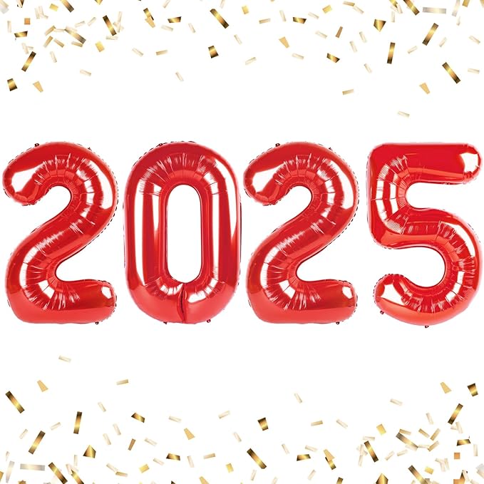 2025 Balloons 40 inch, 2025 Digital Christmas Graduations Birthday Number by Upgesy