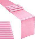 10-Pack Satin Table Runner Pink 12 x 108 inches Long, Table Runners by Hahuho