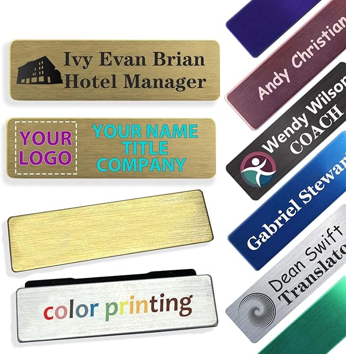 Custom Name Tag with Logo Personalized Name Tag by GONIS