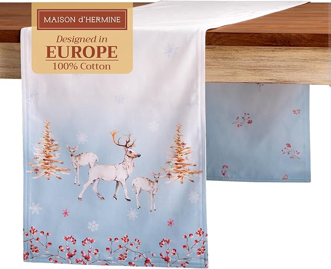 Maison d' Hermine Table Runner 100% Cotton Double Layer Table Runners 72 inches by MaisondHermine