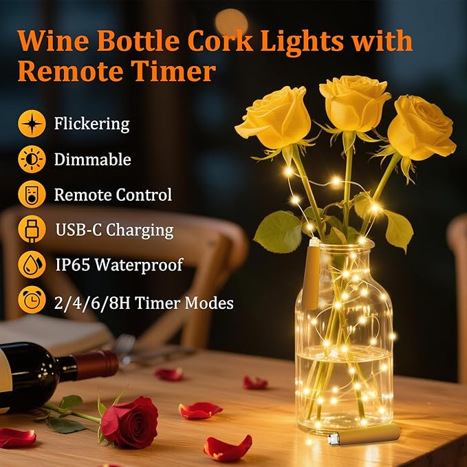 PChero USB Rechargeable Wine Bottle Lights - Image 8