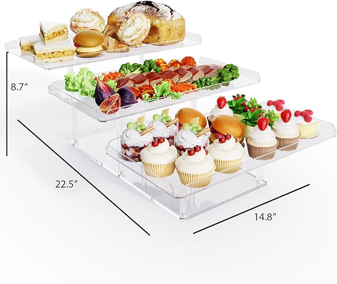 Upgraded Dessert Table Display Set, Acrylic Cupcake Buffet Dessert Risers Stands - Image 9