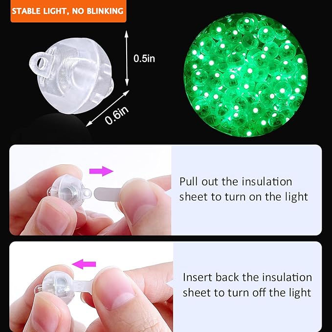 200PCs Balloon Lights, Long Standby Time Mini Ball Light, Mini Led Lights - Image 3