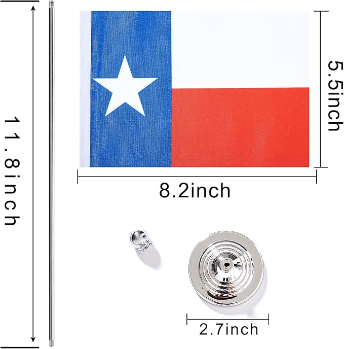 ZXvZYT 2 Pack American US Texas flag USA Texas State table flag, Small Mini - Image 2