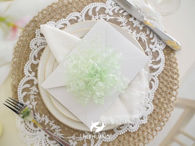 HUIHUANG Curly Bows for Gift Wrapping Sage Green Gift Bows 5 inch x 8 Counts - Image 8