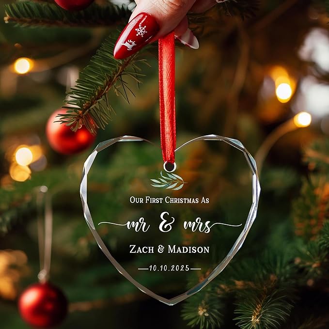 Personalized Glass Ornament 2025 - Image 6