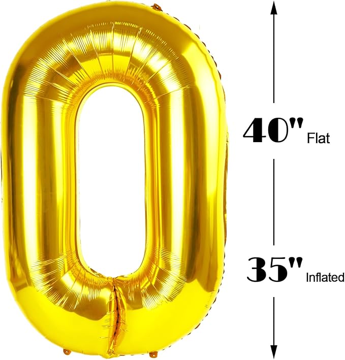Gold 40 Inch 20 Number Balloons, 20 Decorations - Image 3