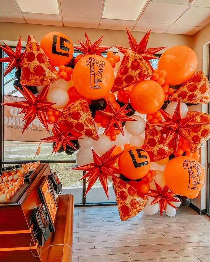 3pcs 26inch orange Star foil balloons.orange Explosion Star burst star - Image 6