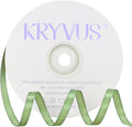 Sage Green Satin Ribbon 1/4 inch X Continuous 50 Yards, Single Face Polyester by Kryvusribbon