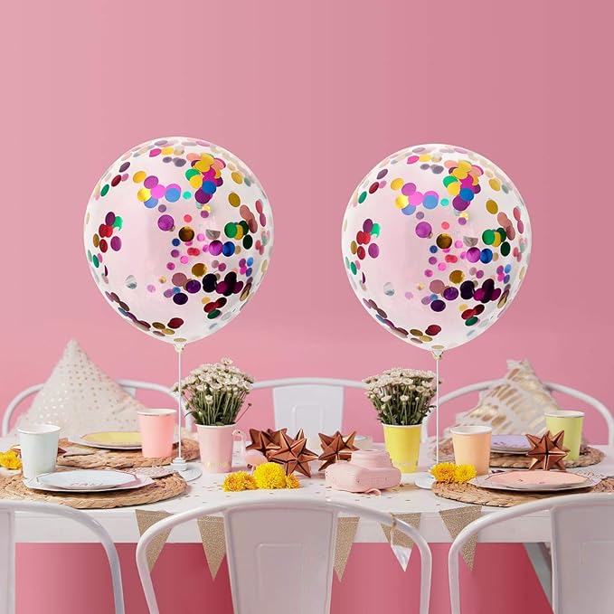 Confetti Balloons 40pack, 12inch Transparent Party Balloons - Image 6
