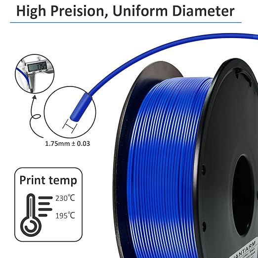 GIANTARM 3D Printer Filament, 0.5kg Blue PLA Filament, 1.75mm Dimension - Image 4