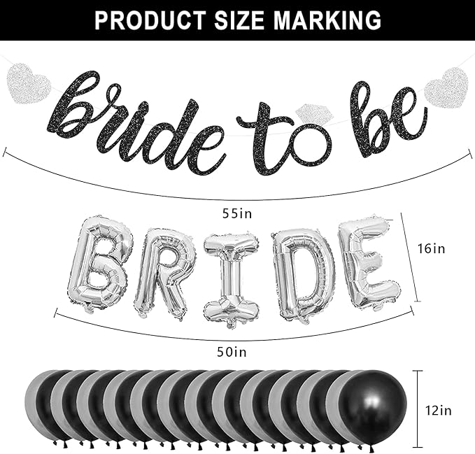 Black Silver Party Decorations - Image 3