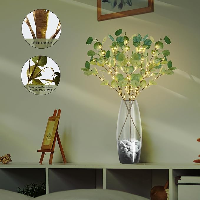 Lighted Artificial Eucalyptus Branches - Image 4