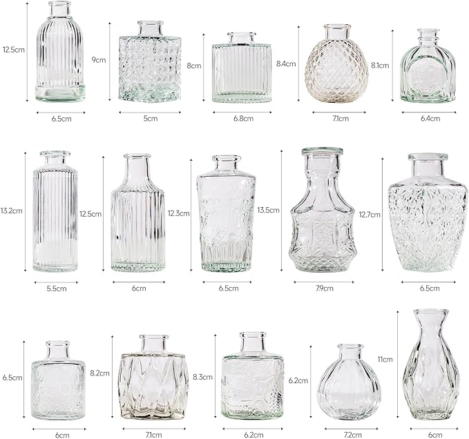 72 Pcs Bud Vase Set, Vases for Centerpieces, Cute Glass Bud Vases in Bulk - Image 4
