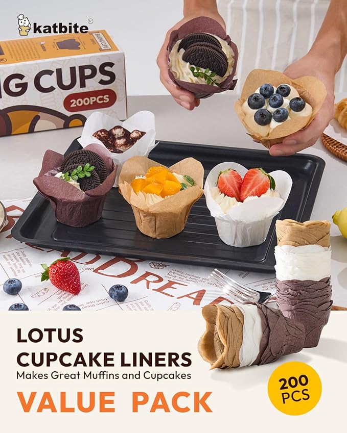 Lotus Tulip Cupcake Liners 200pcs - Image 2