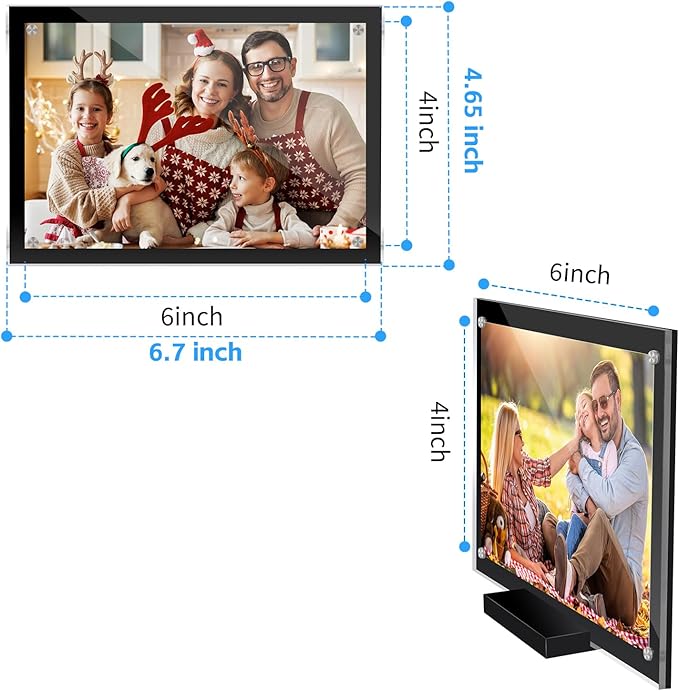 5 Pack Acrylic Magnetic Picture Frame 4x6 - Image 5