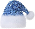 Personalized Sequin Santa Hat for Adults, Xmas Halloween New Year Holiday by Unknown