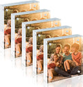 Egofine 4x4 Acrylic Frames 5 Pack, 20mm Thicker Frameless Clear Picture Frames by Egofine