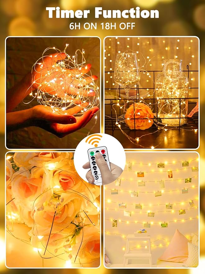 2 Pack Fairy Lights Battery Operated - Image 5