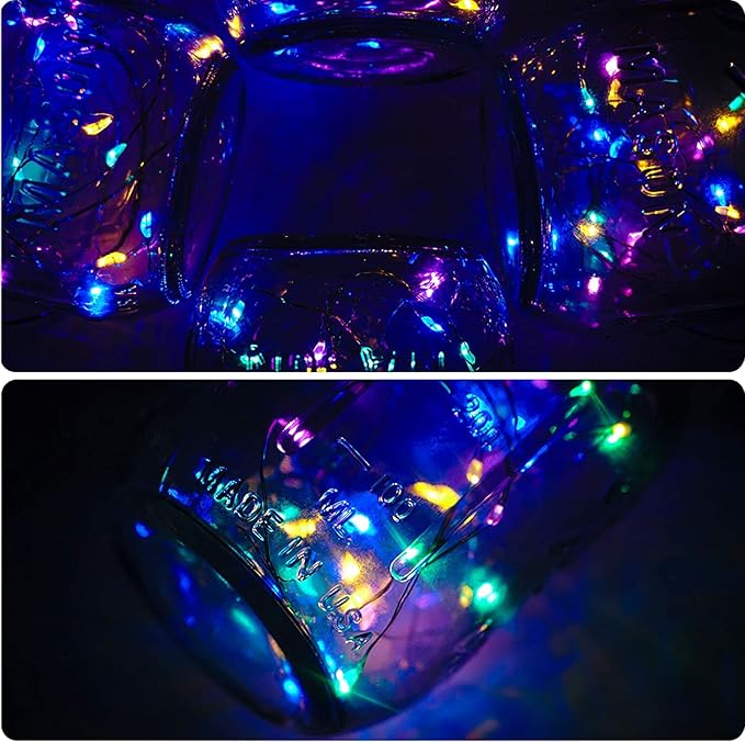 Solar Mason Jar Lid String Lights, 8 Pack 20 Led String Fairy Star Firefly Jar - Image 7