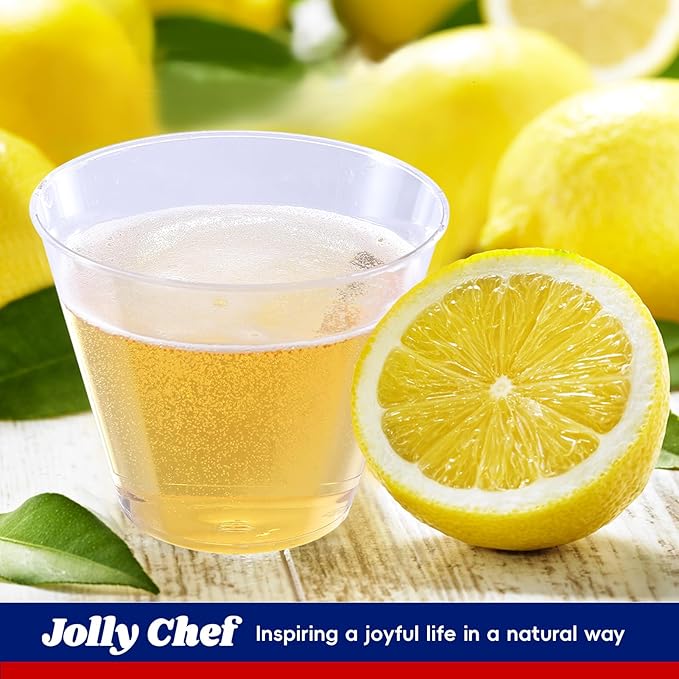 JOLLY CHEF 9 oz Clear Disposable Plastic Cups, 100 Pack Clear Plastic Cups - Image 4