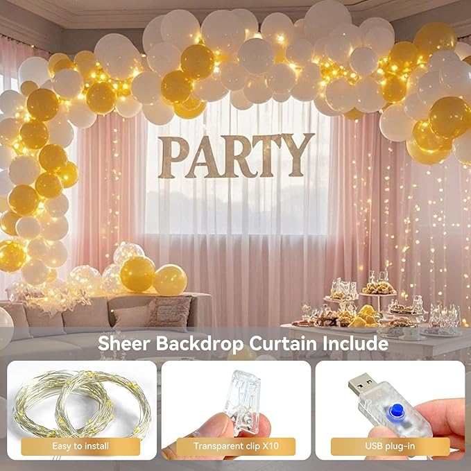 10×10ft Tulle Backdrop Curtains - Image 2