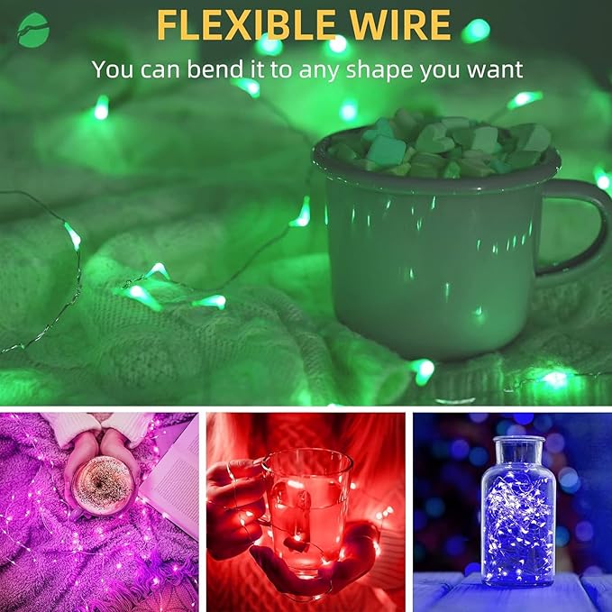 LAMPHOME 6 Pack Fairy Lights Battery Operated String Lights 6.6ft 20 Led Mason - Image 2