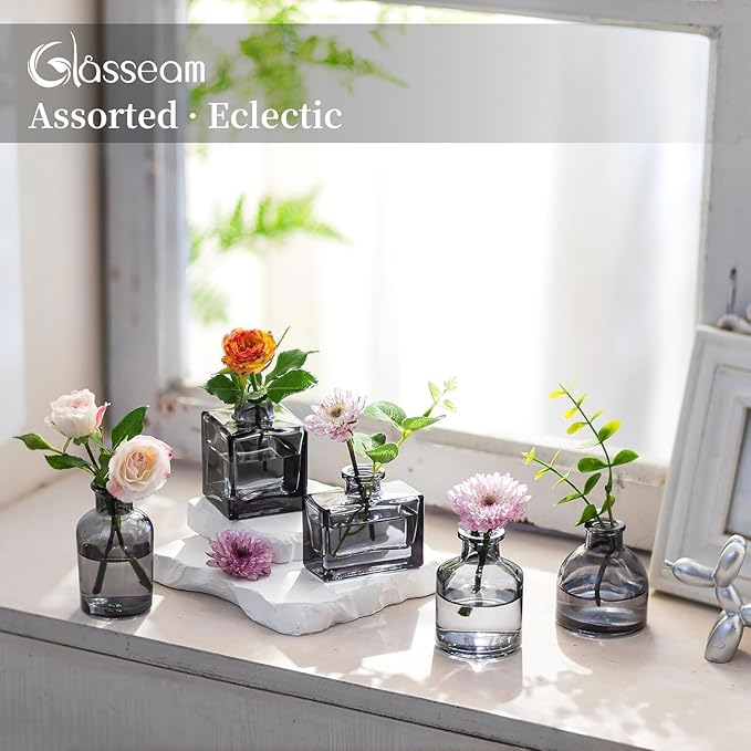 Glasseam Bud Flower Vases in Bulk: 40 Glass Cute Small Vases - Image 5