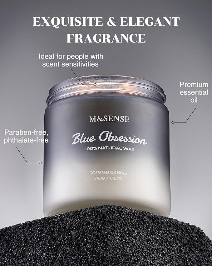 M&SENSE Amber Lavender Scented Candle - Image 4