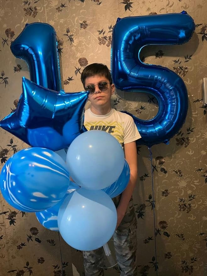 40 Inch Big Dark Blue Number 5 Balloon Birthday Decoration, Number 5 Helium - Image 5