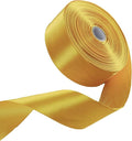 1-1/2 Inch Gold Satin Ribbon 50 Yards Solid Fabric Ribbons by Celadora