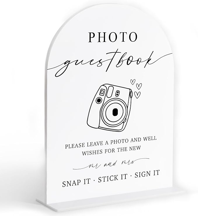 Photo Guest Book Sign, Wedding Guest Book Alternative, Bridal Shower Decor by Sxurt