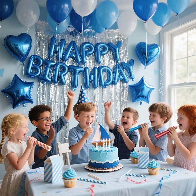 29 Pcs Blue Birthday Party Decorations - Image 3