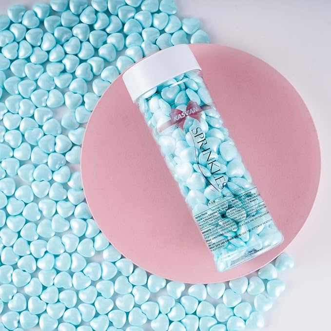 Kasvan Blue Heart Shapes Sprinkles - Image 3
