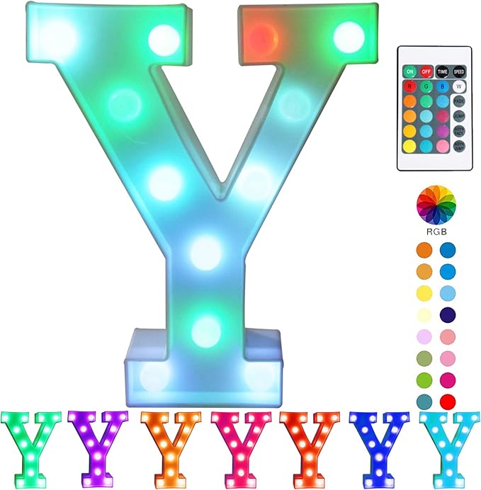 Pooqla Colorful Marquee Letters LED Light Up Letters by Pooqla