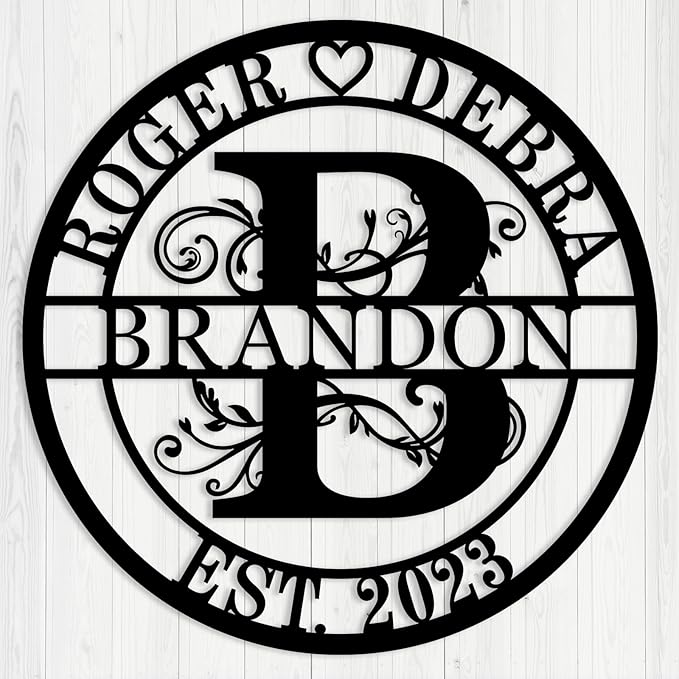 Custom Metal Monogram, Personalized Last Name Décor, Custom Name Signs by TNATUR