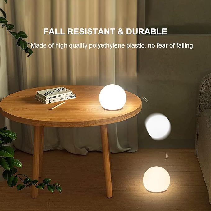 LED Glowing Ball Light, 8-in RGB Color Changing LED Orb Night Light Mood Lamp - Image 8