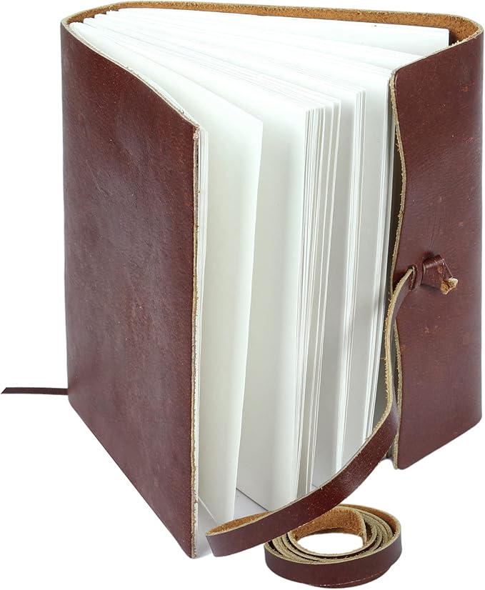 Handmade Leather Journal | Writing Diary | Bound Daily Notepad - Image 5