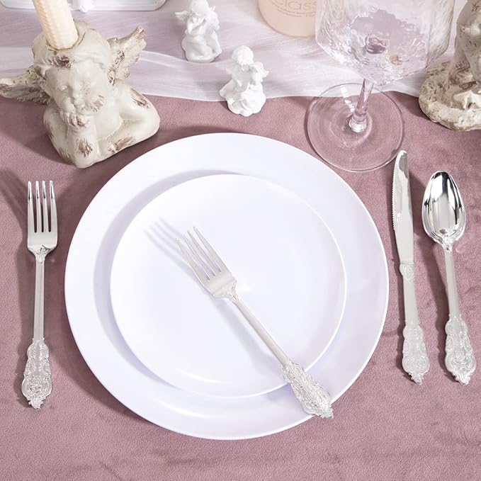 KIRE 60PCS White Disposable Plates - Image 5