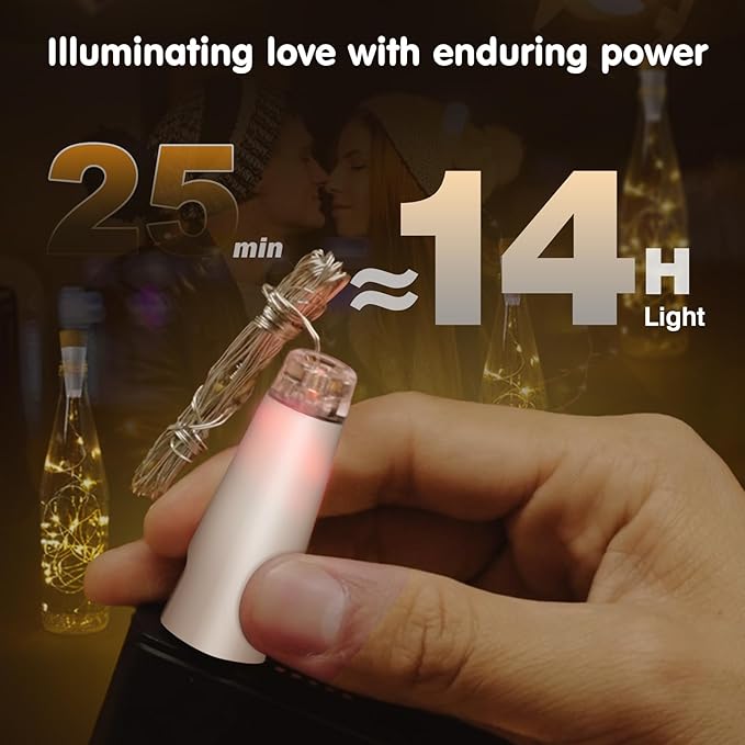 USB Bottle Lights Rechargeable Wine Bottle Fairy Lights Cork LED String Lights - Image 3