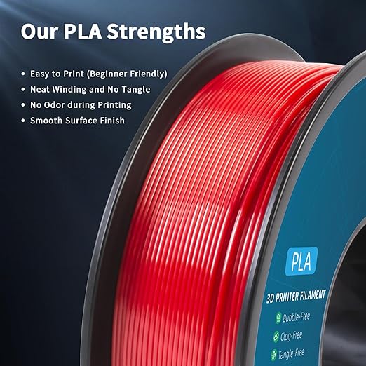 Geeetech Red PLA Filament 1.75mm 1KG, 3D Printer Filament Dimensional Accuracy - Image 4