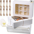 36 Pack Cupcake Boxes Hold 12 Standard Cupcakes Disposable Cupcake Containers by Humyoun