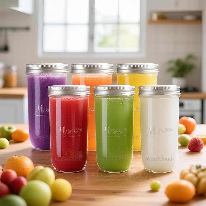 CycleMore 24 oz Wide Mouth Mason Jars, Canning Jars - Image 7