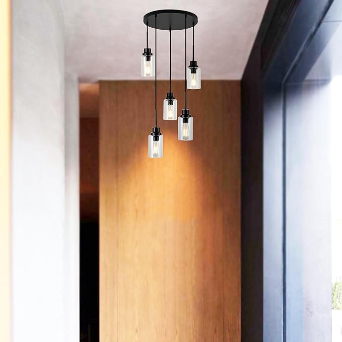 5-Light Kitchen Island Dimmable Pendant Lights - Image 4