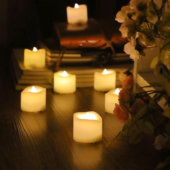 CANDLE CHOICE Battery Operated Flameless Tea Lights Votives Realistic - Image 3