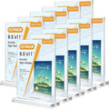MaxGear Acrylic Sign Holder 8.5 X 11 Inches 10 Pack, Double Sided Plastic by MaxGear