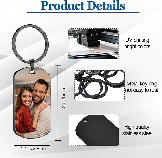 Custom Keychain with Picture, Personalized Keychain with Engraved Photo/Text - Image 3