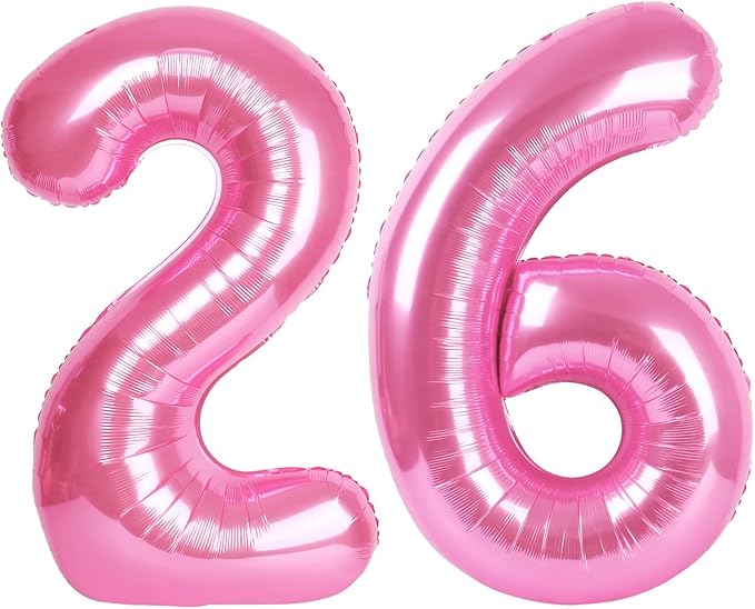 number pink 26 balloon by Upgesy