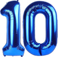 Giant Navy Blue 10 Balloon Number 40 Inch, 10 Number Balloons Birthday Supplies by Upgesy