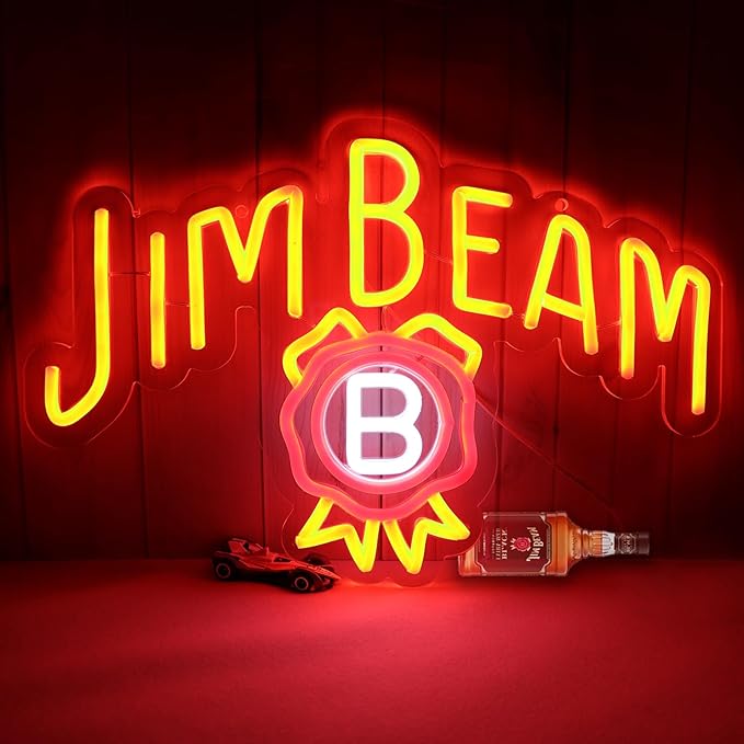 Bar Neon Sign, Jim Beam Whiskey LED Neon Light by AHlove